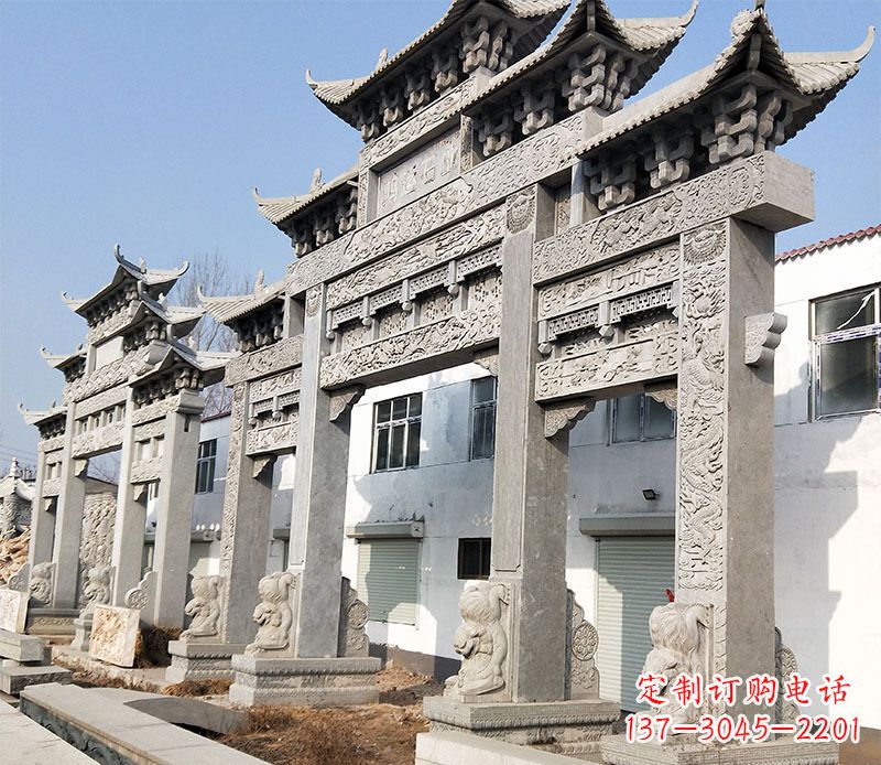 成都五门仿古牌坊石雕