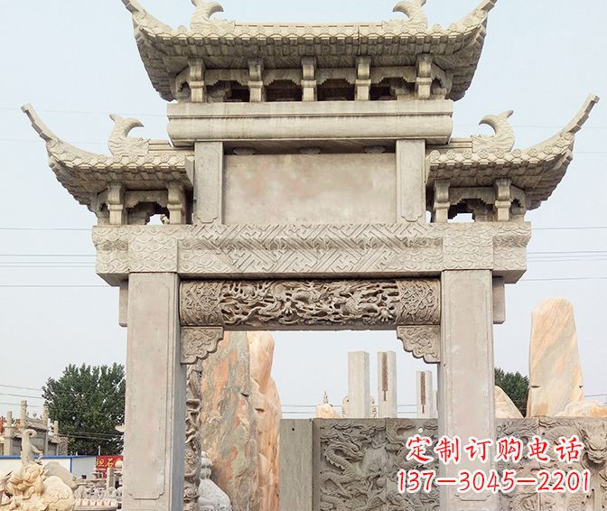 成都特色大理石牌坊石雕