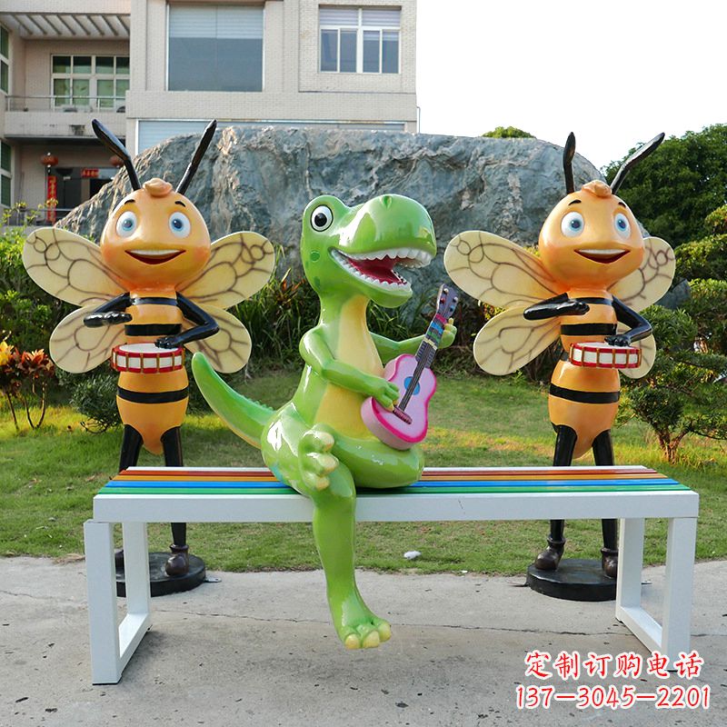 成都吉他恐龙雕塑