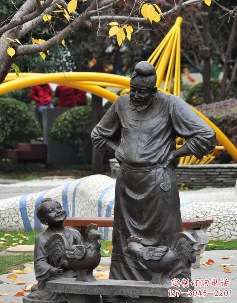 成都古典风鸡雕塑