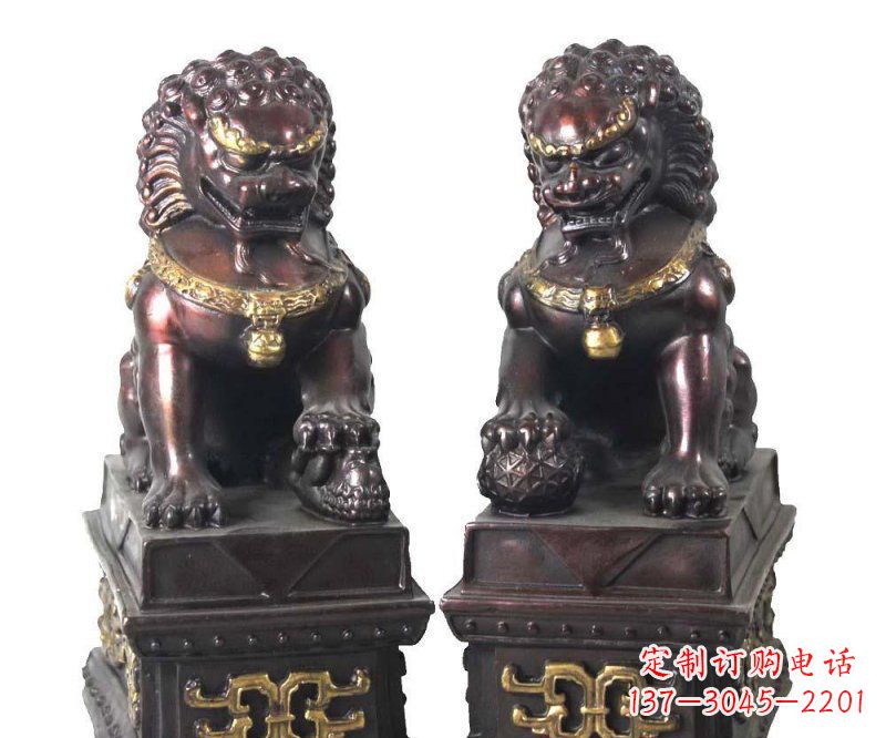 成都传统工艺铜雕狮子雕塑