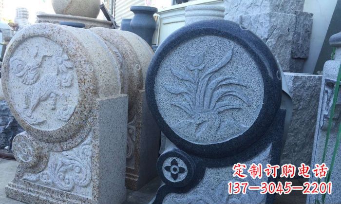 成都传统仿古抱鼓门墩雕塑