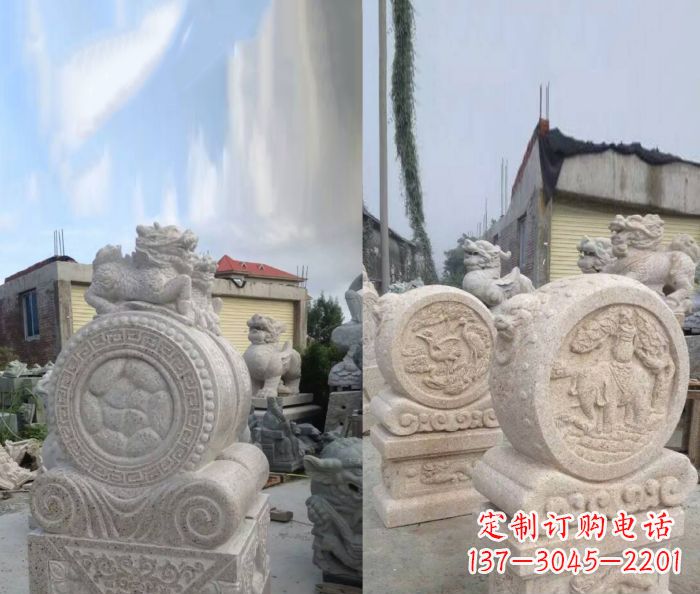 成都仿古抱鼓石门墩雕塑