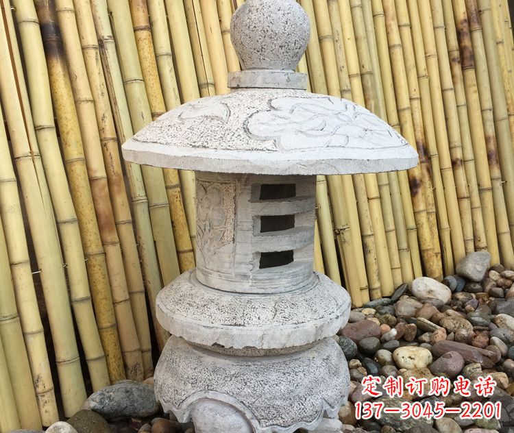 成都仿古公园照明灯笼石雕