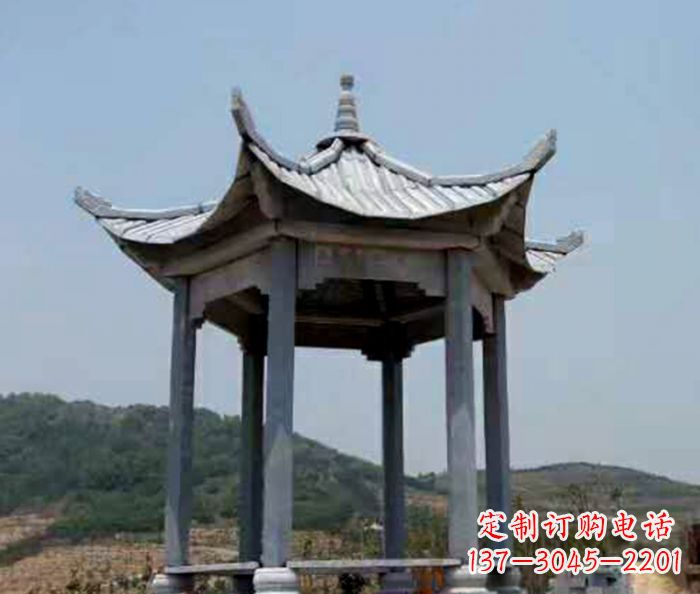 成都仿古六角凉亭石雕 (5)