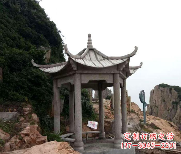 成都仿古六角凉亭石雕 (7)