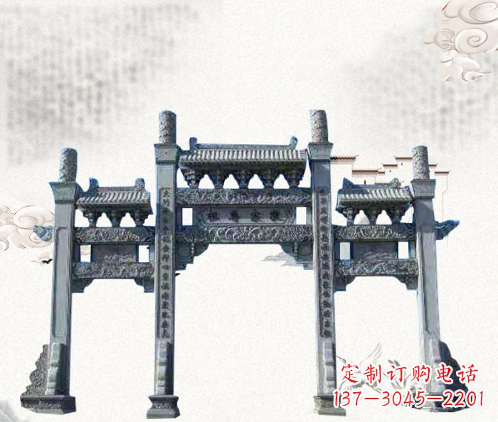 成都精美仿古牌坊雕塑