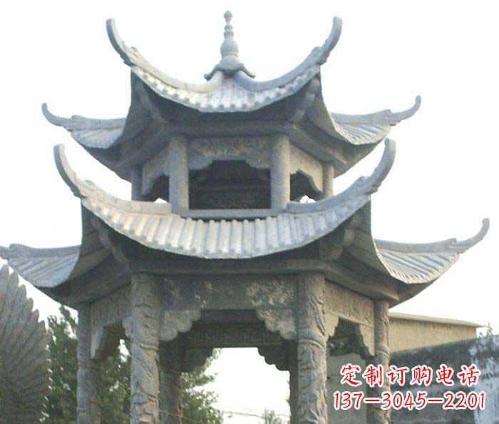 成都仿古双层石雕凉亭