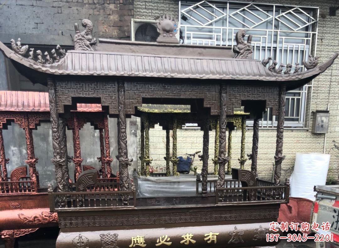 成都精美仿古铜香炉雕塑