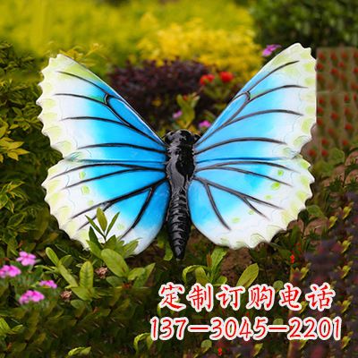 成都仿真蝴蝶_蓝白色款60x68x35