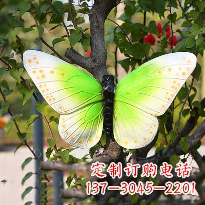 成都浅绿色蝴蝶雕塑