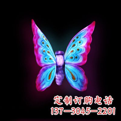 成都璀璨发光蝴蝶雕塑