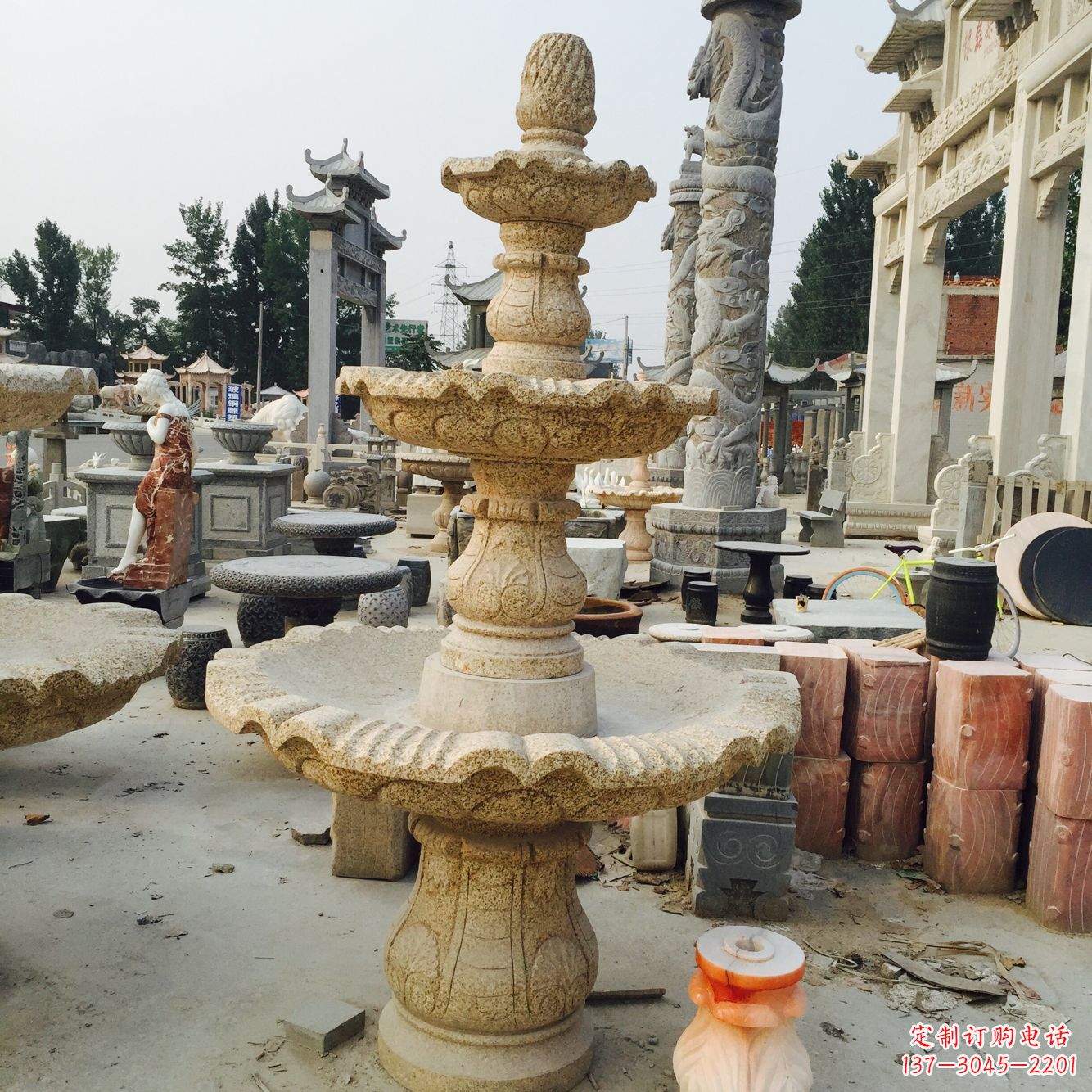 成都精美风水球石雕艺术品