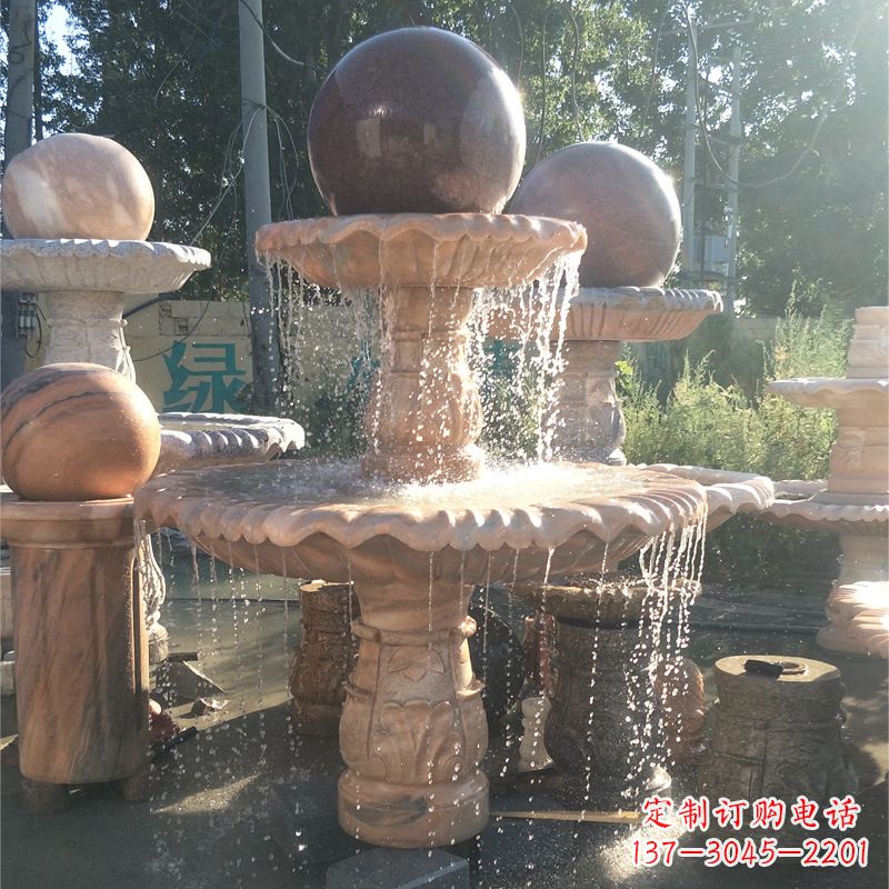 成都福气无限,风水球石雕塑