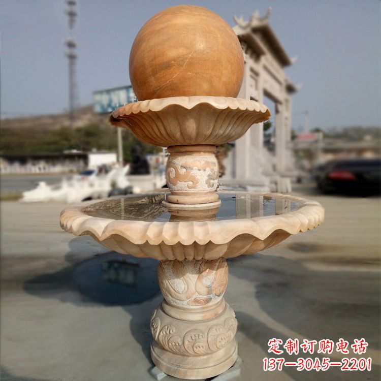 成都精致的风水球石雕塑