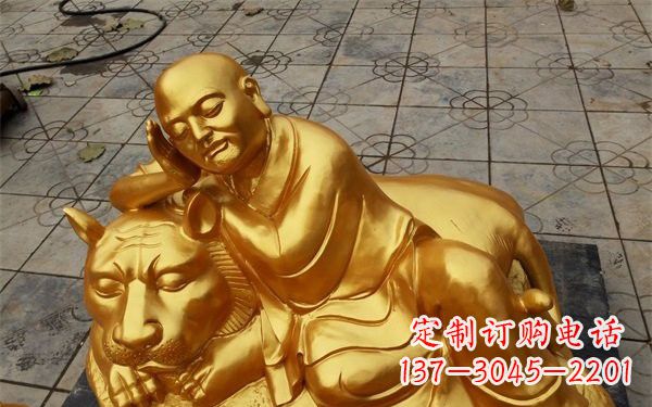 成都伏虎罗汉铜雕