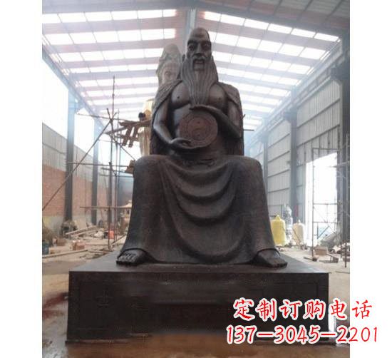成都伏羲铜雕塑,精雕细琢的精美艺术品