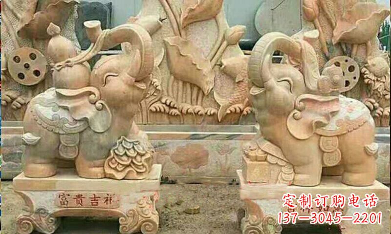 成都祥和典雅 富贵吉祥大象石雕