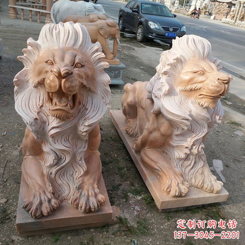 成都港币狮子爬狮雕塑——经典的海洋之神艺术