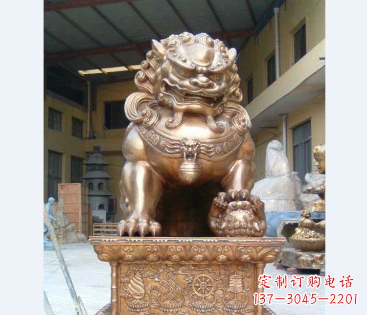 成都公司汇丰狮子铜雕塑摆件
