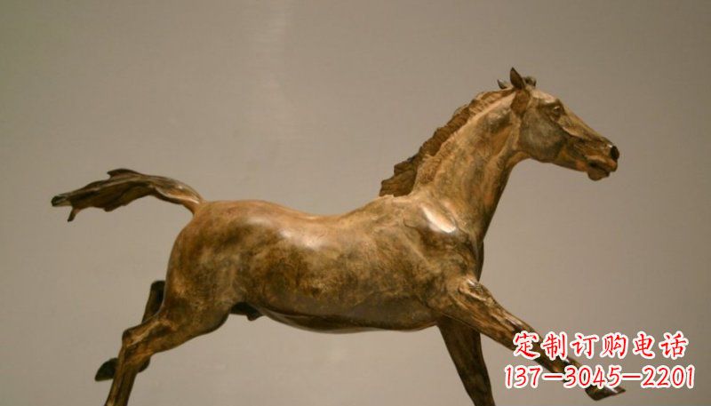 成都铜雕动物奔跑马