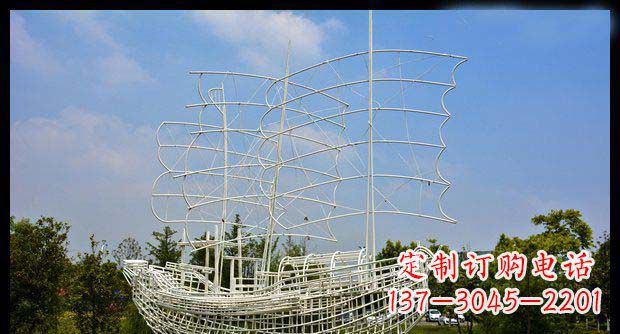成都唯美不锈钢帆船雕塑