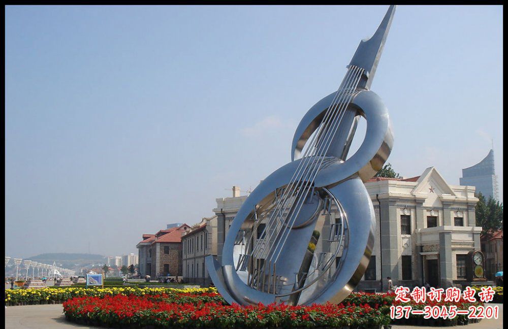 成都YFZD-001不锈钢抽象大提琴雕塑