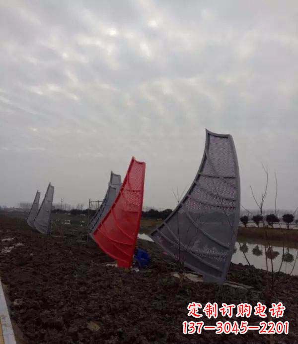 成都不锈钢抽象帆船雕塑