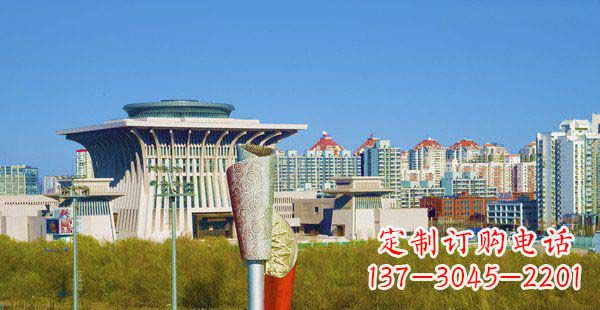 成都高端特色不锈钢抽象火炬雕塑