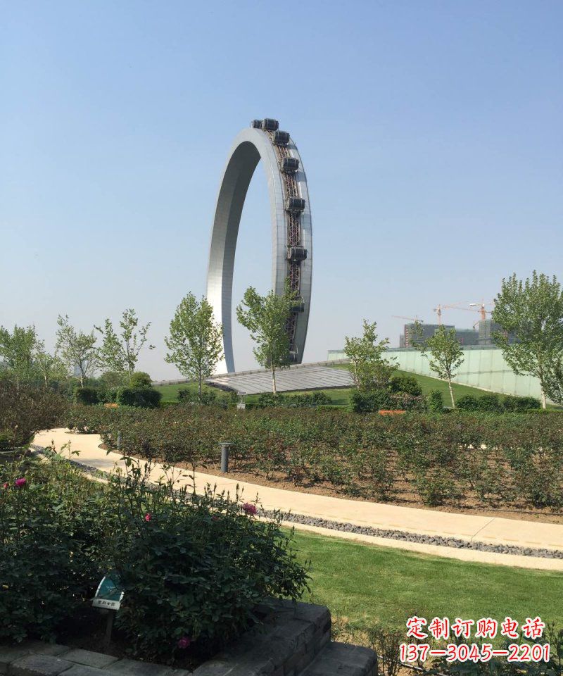 成都精美摩天轮不锈钢抽象雕塑