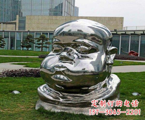 成都儿童不锈钢头像雕塑