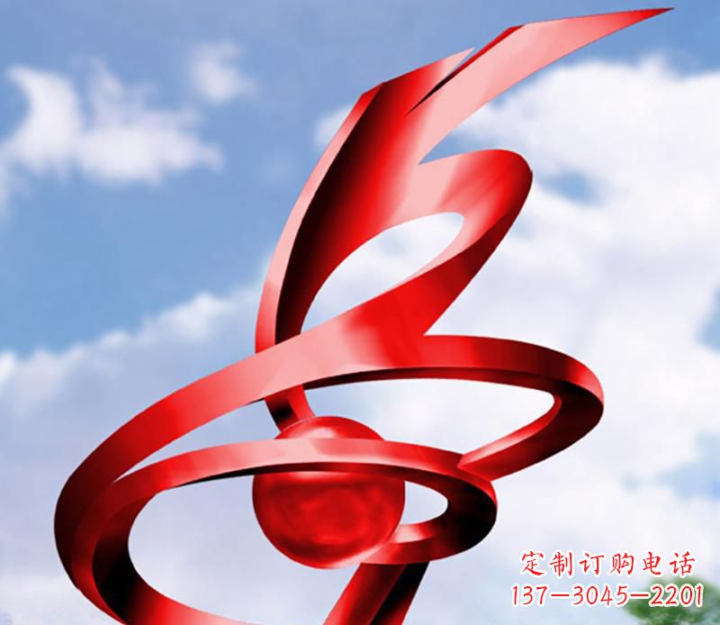 成都公园装饰不锈钢指环雕塑