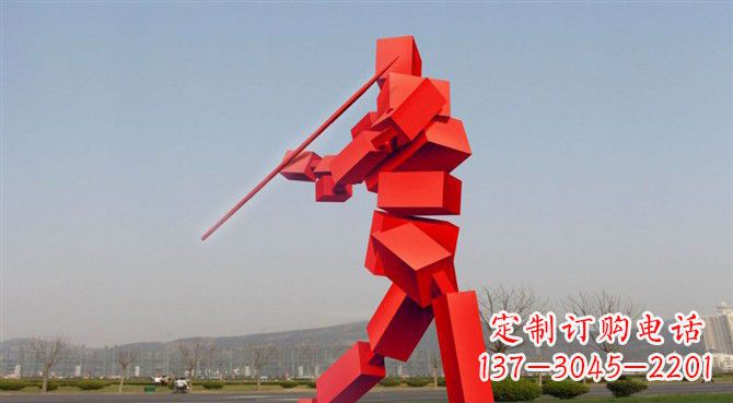 成都定制不锈钢标枪雕塑