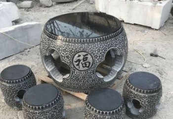 成都特大型福字桌凳石雕