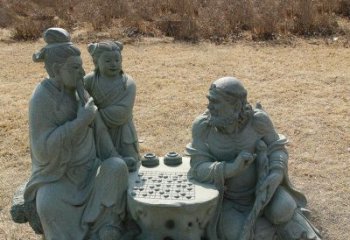 成都八仙下棋铜雕塑