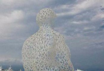 成都不锈钢字母镂空人物雕塑