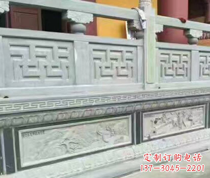 成都公园大理石栏板石雕 (6)