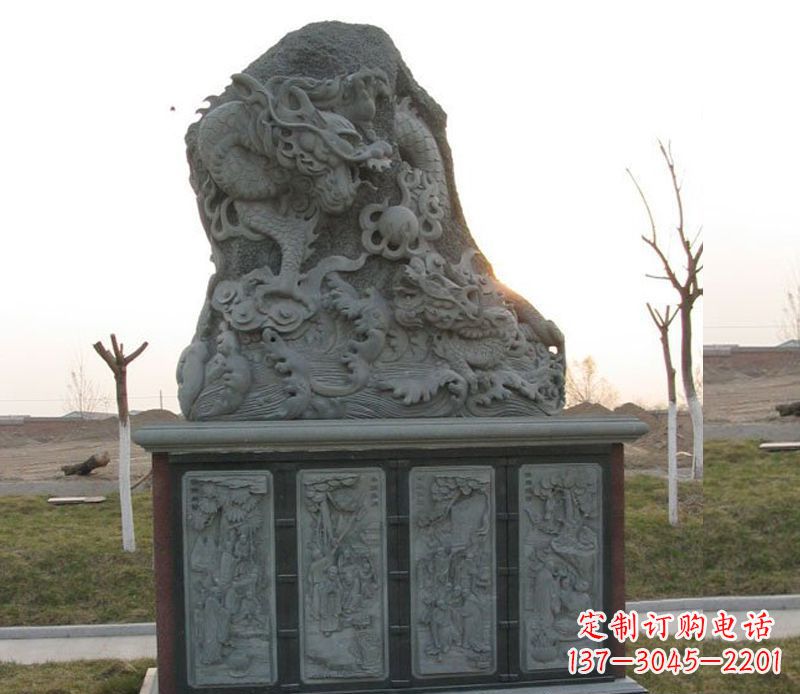 成都精美的大理石龙雕塑