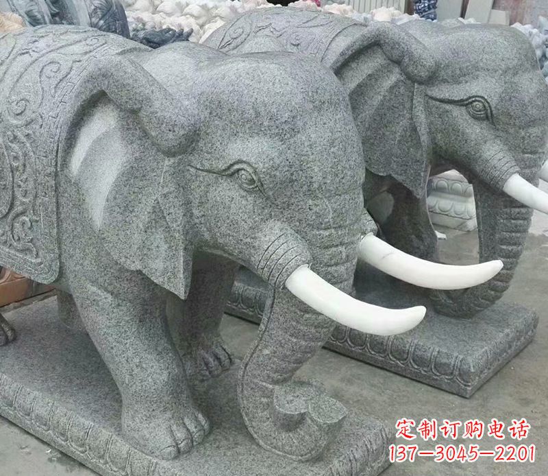 成都象征力量的大理石大象雕塑