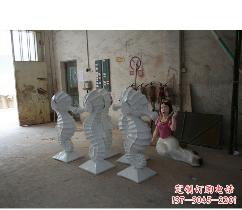成都精美海马石动物雕塑