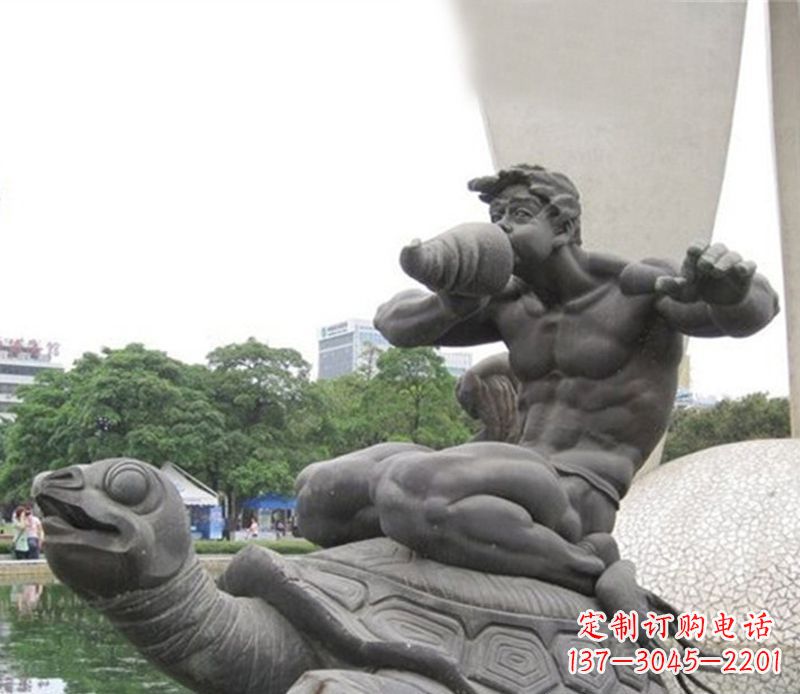 成都海龟雕塑,漫步沙滩时的自然之美
