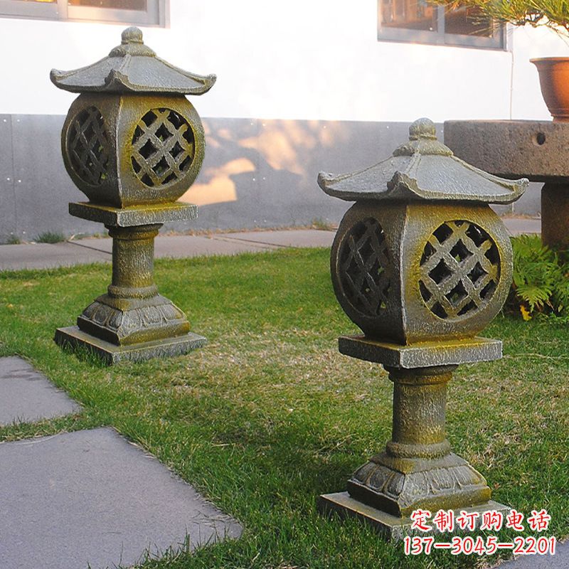 成都精美仿古石灯笼雕塑