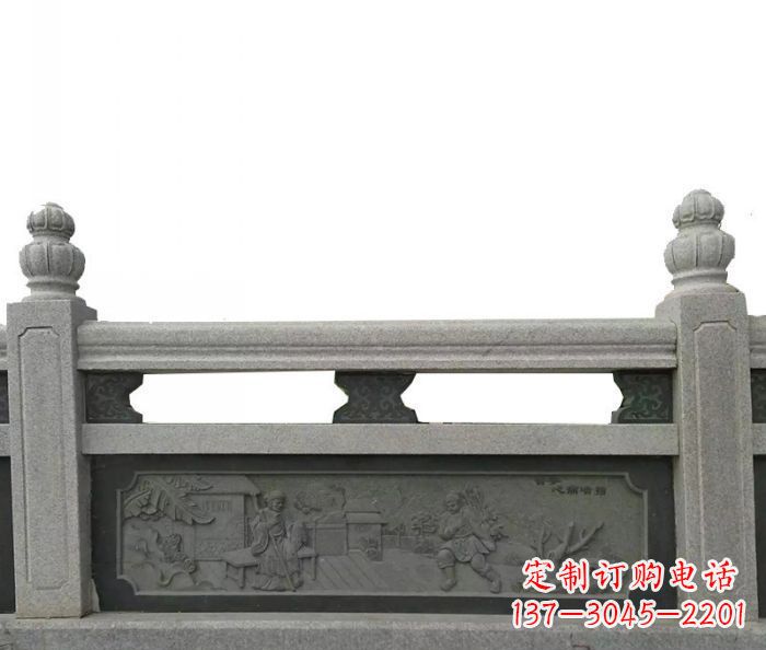 成都中领雕塑艺术品-公园仿古石雕栏板