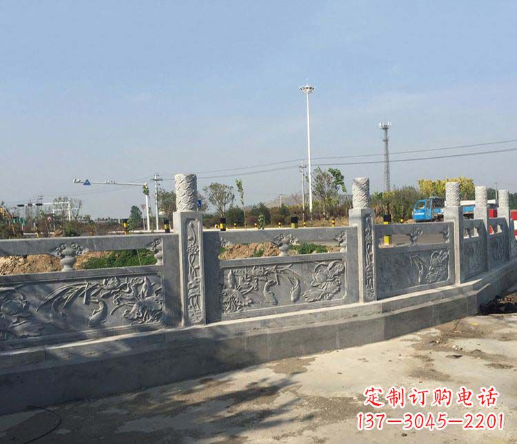 成都风格各异的精美公园仿古石栏板雕塑