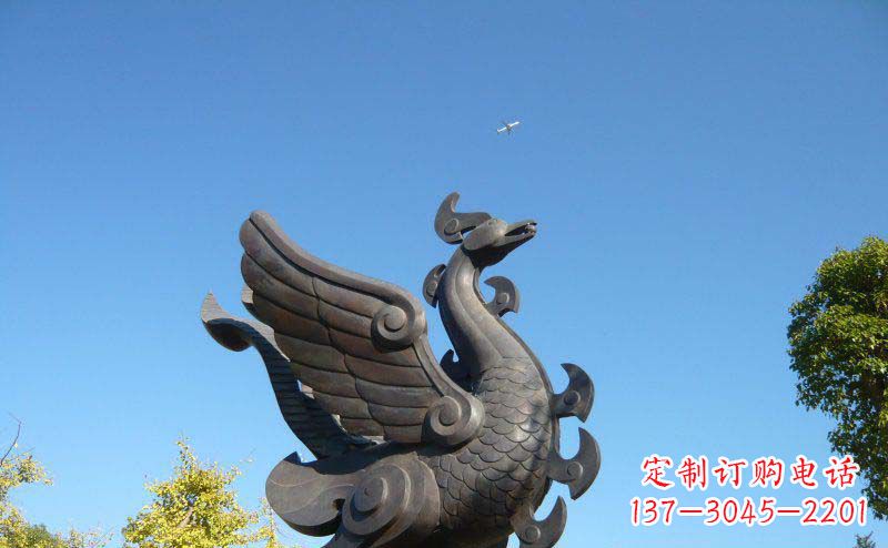 成都艺术雕塑 | 公园凤凰铜雕
