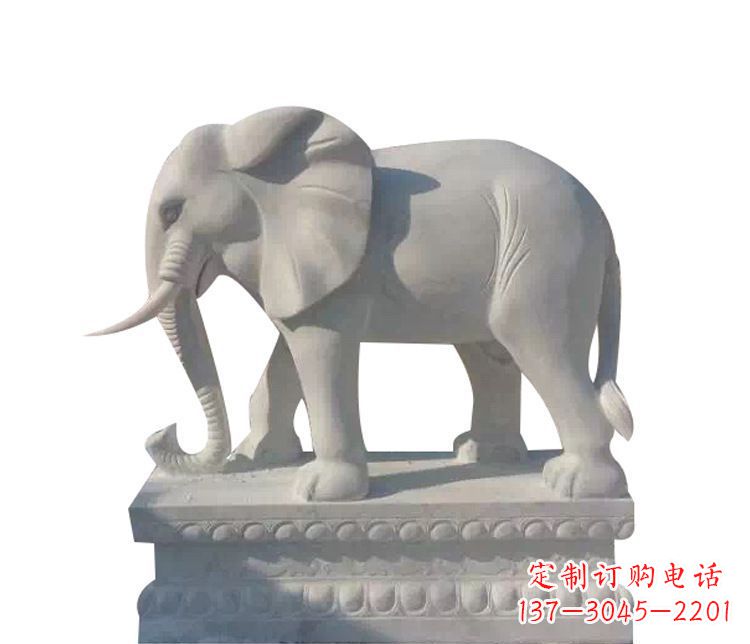 成都优质汉白玉大象动物石雕