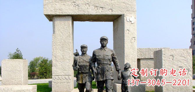 成都纪念红军的铜雕制品
