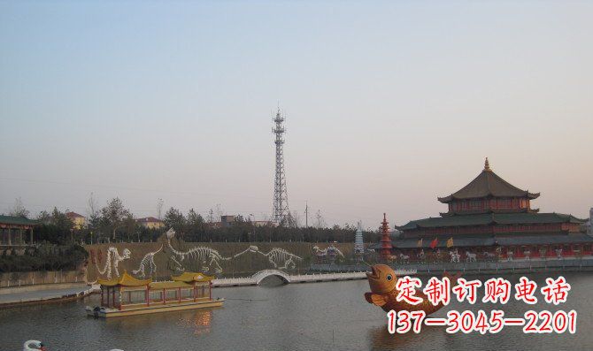 成都静谧自然,金鱼铜雕精美绝伦