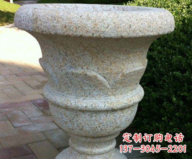 成都公园景观大理石花盆石雕_2