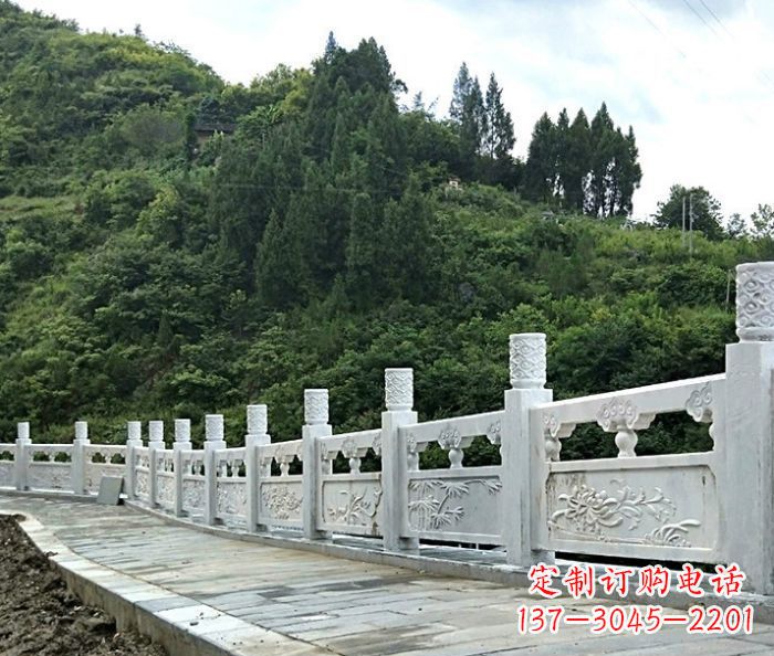 成都公园景观大理石栏板雕塑 (5)